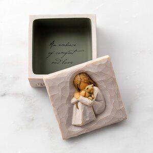 WILLOW TREE Keepsake Box Comfort Vintage 2003 Love Pawprints Sculpted Pets